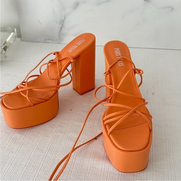 Paris Texas Platform Tie Sandal - Picture 3 of 10